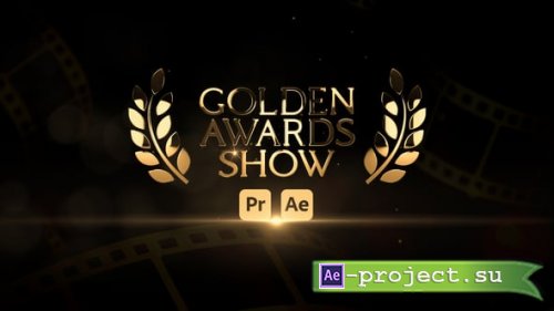 Videohive - Golden Awards Show � Hollywood-Style Liquid Gold Opener (After Effects + Premiere Pro MOGRT) - 49449327