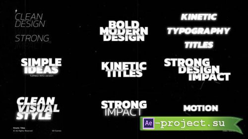 Videohive - Kinetic Titles | After Effects - 63067452 - Project for After Effects