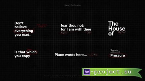 Videohive - Highlight Text Animation - AE - 63078297 - Project for After Effects
