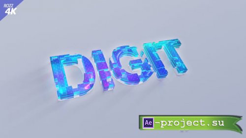 Videohive - Digital 3D White Futuristic Logo - 63094472 - Project for After Effects