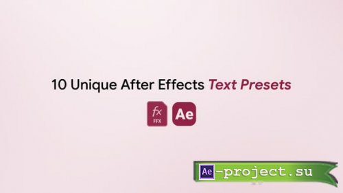 Videohive - Text Presets Bounce,Flicker,Paragraph and Typewriter - 63141814 - Project & Presets for After Effects