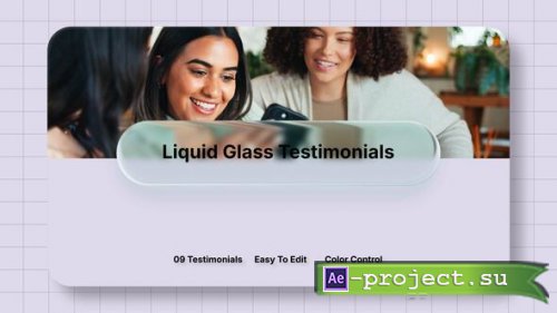 Videohive - Liquid Glass Social Media Testimonials - 63132191 - Project for After Effects