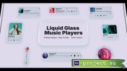 Videohive - Liquid Glass Music Players - 63132187 - Project for After Effects