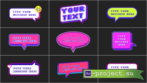 Videohive - Pixel Speech Bubbles - 63155135 - Project for After Effects
