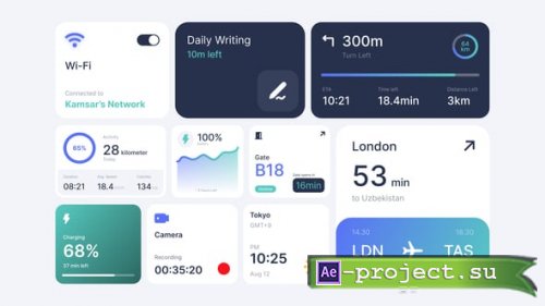 Videohive - Modern Widgets UI Elements - 63253764 - Project for After Effects