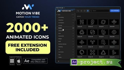 Videohive - Animated Icons Pack | Free Extension for After Effects Included - 63293687 - Project & Presets for After Effects