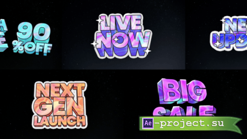 Videohive - Holographic Text Effect After Effect - 63264792 - Project for After Effects