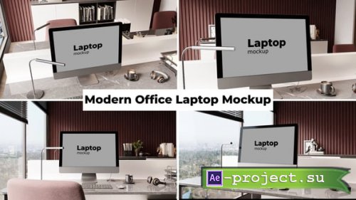 Videohive - Modern Office Laptop Mockup - 63360996 - Project for After Effects