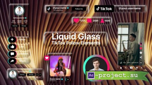 Videohive - TikTok Follow Elements Pack | Social Media UI Kit | After Effects Template - 63339269
