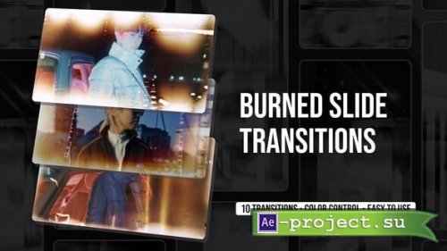 Videohive - Burned Slide Transitions - 63400690 - Project for After Effects