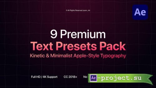 Videohive - Kinetic Text Animation Presets for AE - 63394777 - Project for After Effects