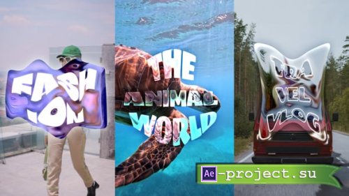 Videohive - Vertical Glass Titles - Fun Glass Titles - 63400842 - Project for After Effects