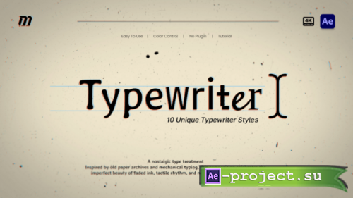 Videohive - Typewriter Pro Preset Animation - 63433365 - Project for After Effects