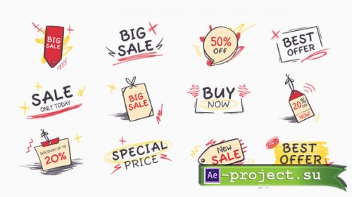 Videohive - Sketch Sale Handwriting - 63453195 - Project for After Effects