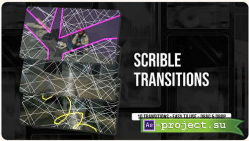 Videohive - Scrible Transitions - 63433601 - Project for After Effects