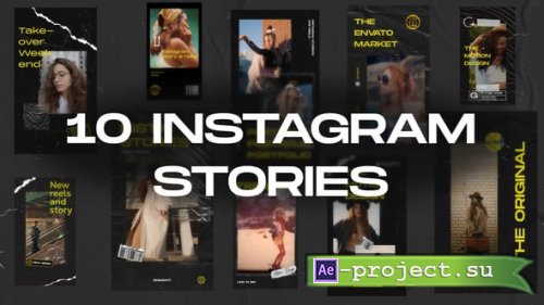 Videohive - 10 Grunge Instagram Stories and Reels - 63475917 - Project for After Effects