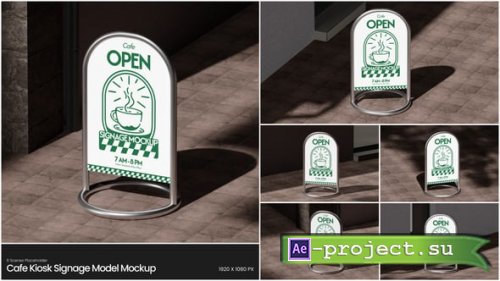 Videohive - Cafe Kiosk Signage Model Mockup - 63453273 - Project for After Effects