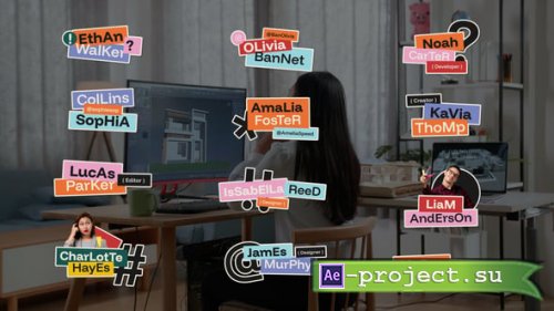 Videohive - Modern Stacked Name Lower Thirds - 63453225 - Project for After Effects