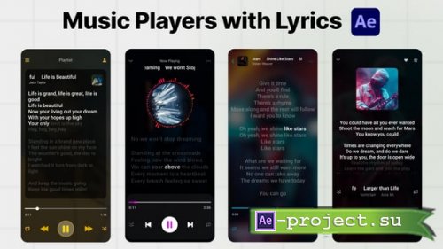Videohive - Vertical Music Player with Lyrics - 63511970 - Project for After Effects