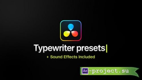 Videohive - Typewriter Presets (Automated) - 63474079 - DaVinci Resolve Templates