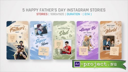 Videohive - Happy Fathers Day Stories - 63568956 - Project for After Effects