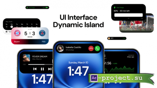 Videohive - UI Interface Dynamic Island - 63590841 - Project for After Effects
