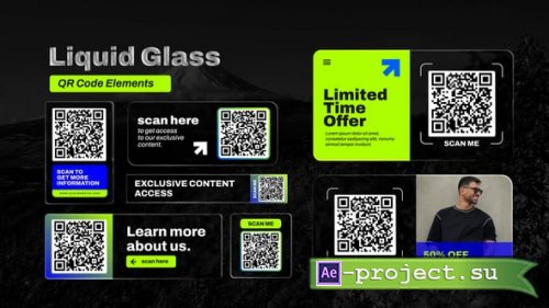 Videohive - Liquid Glass QR Code Elements - 63591335 - Project for After Effects