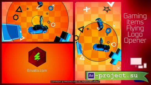 Videohive - Gaming Items flying logo Opener - 63591921 - Project for After Effects
