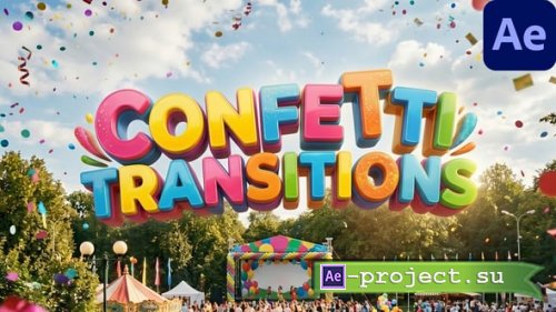 Videohive - Confetti Transitions for After Effects - 63610598 - Project for After Effects