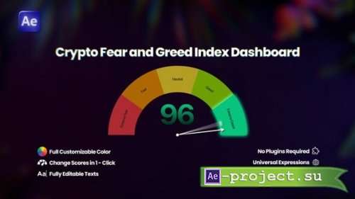 Videohive - Crypto Fear and Greed Index Dashboard | Market Sentiment Meter - 63548060 - Project for After Effects