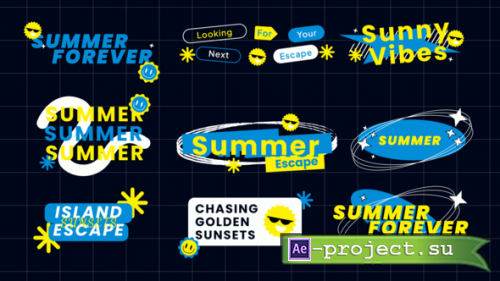 Videohive - Dynamic Visual Summer Text Animation After Effect - 63574016 - Project for After Effects