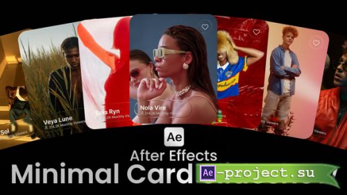 Videohive - Minimal Card Slideshow For After Effects - 63618500 - Project for After Effects