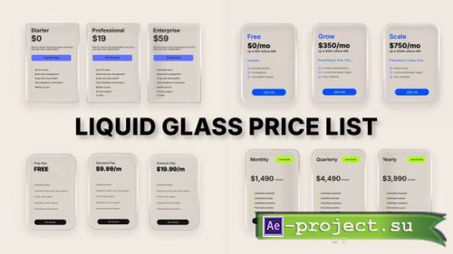 Videohive - Liquid Glass Price List - 63645301 - Project for After Effects