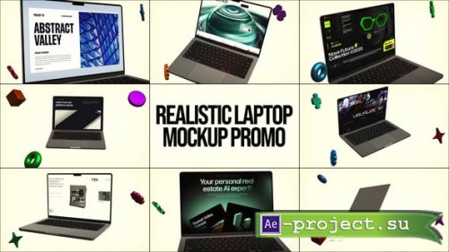 Videohive - Realistic Laptop Mockup Promo - 63661418 - Project for After Effects
