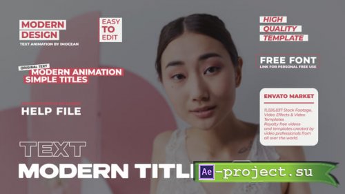 Videohive - Text Modern Titles - 63663863 - Project for After Effects