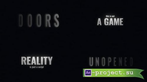 Videohive - Titles Trailer - Titles Teaser - 63663935 - Project for After Effects