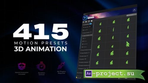 Videohive - Advanced 3D Motion Presets Collection - 63717150 - Project & Script for After Effects