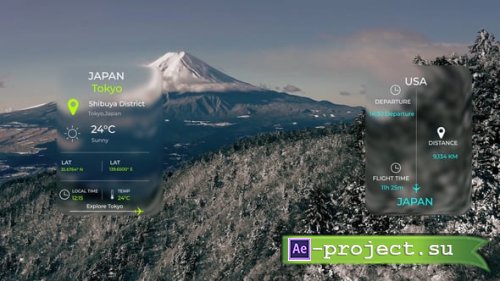 Videohive - Glass Travel UI - 63725398 - Project for After Effects