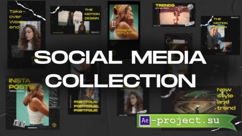 Videohive - 30in1 Grunge Social Media Collection - 63755653 - Project for After Effects