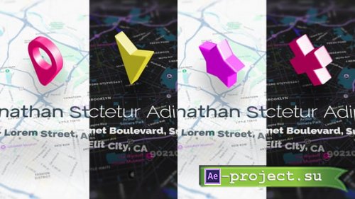 Videohive - Vertical Map Points - Vertical Map Markers - 63701863 - Project for After Effects