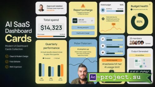 Videohive - AI SaaS Dashboard Cards - 63619199 - Project for After Effects