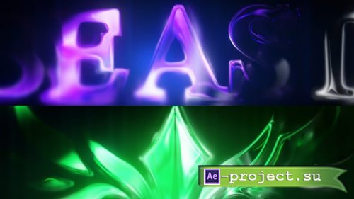 Videohive - Modern Liquid Glass Neon Glossy Logo Intro - 63739645 - Project for After Effects