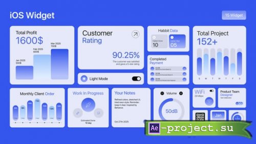 Videohive - iOS Widget - 62334137 - Project for After Effects