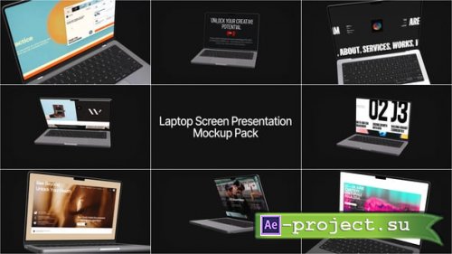 Videohive - 3D Laptop Screen Presentation Mockup Pack - 63682588 - Project for After Effects