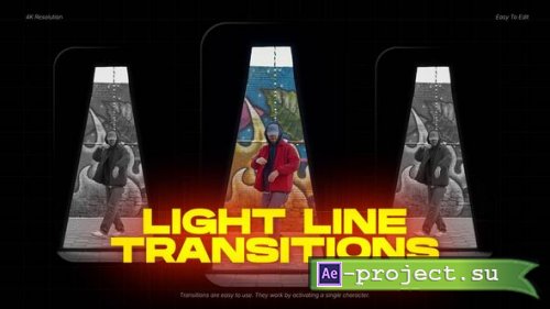 Videohive - Vertical Light Line Transitions for Reels - 63761289 - Project for After Effects