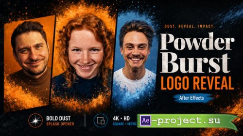 Videohive - Powder Burst Logo Reveal for After Effects � Dust Particle Splash Opener - 63768400
