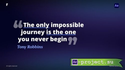 Videohive - Minimal Quotes - AE - 63771051 - Project for After Effects