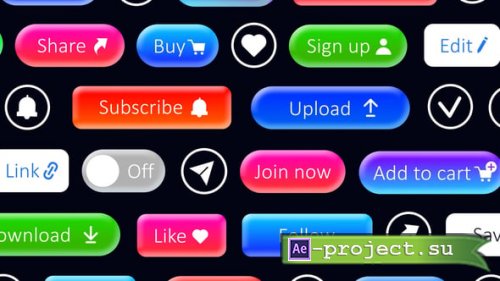 Videohive - Glossy Gradient UI Buttons Pack - 63788949 - Project for After Effects