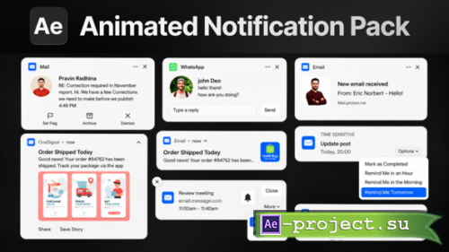 Videohive - Animated Notification Pack - 63788176 - Project for After Effects