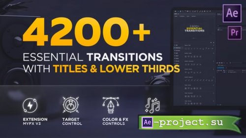 Videohive - Transitions V4.1 - 20139771 - Project & Script for After Effects